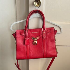 MICHAEL Michael Kors Gold and Red Crossbody Bag with Detachable Strap